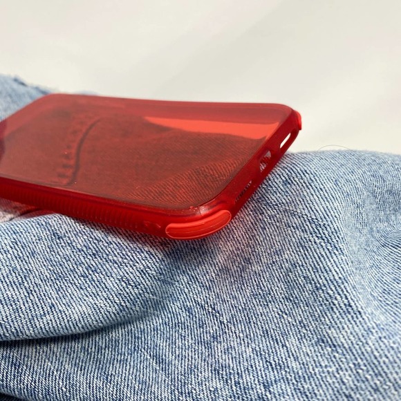 iPhone 7/8 Plus Case Clear Red Glitter Cover - Picture 7 of 8